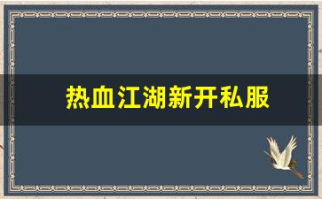 刚开一：热血江湖新开私服 (5)